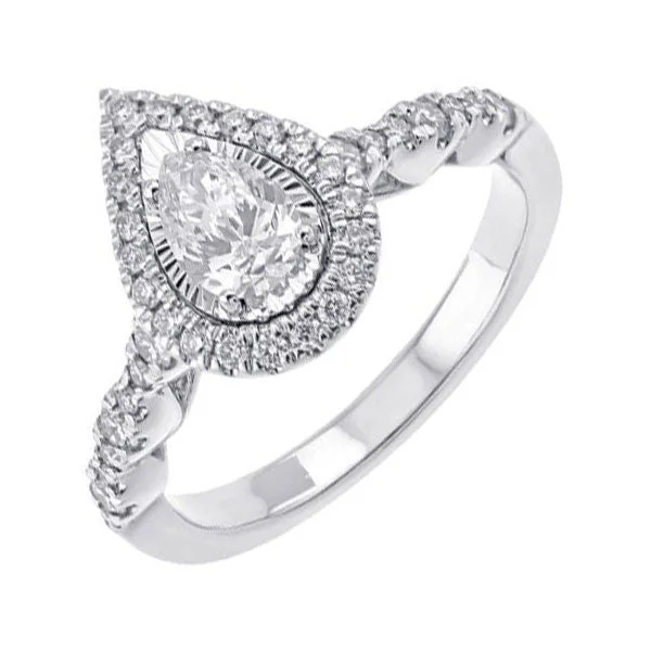 personalized engagement rings -14KT WHITE GOLD DIAMOND(7/8CTW) RING