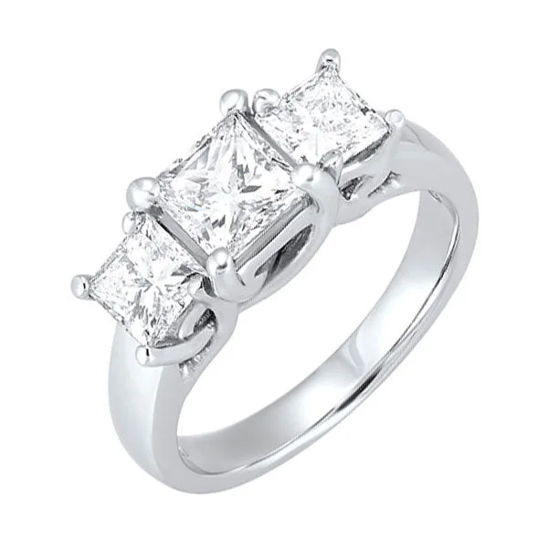 wedding and engagement rings set -14KT WHITE GOLD DIAMOND (1CTW) RING