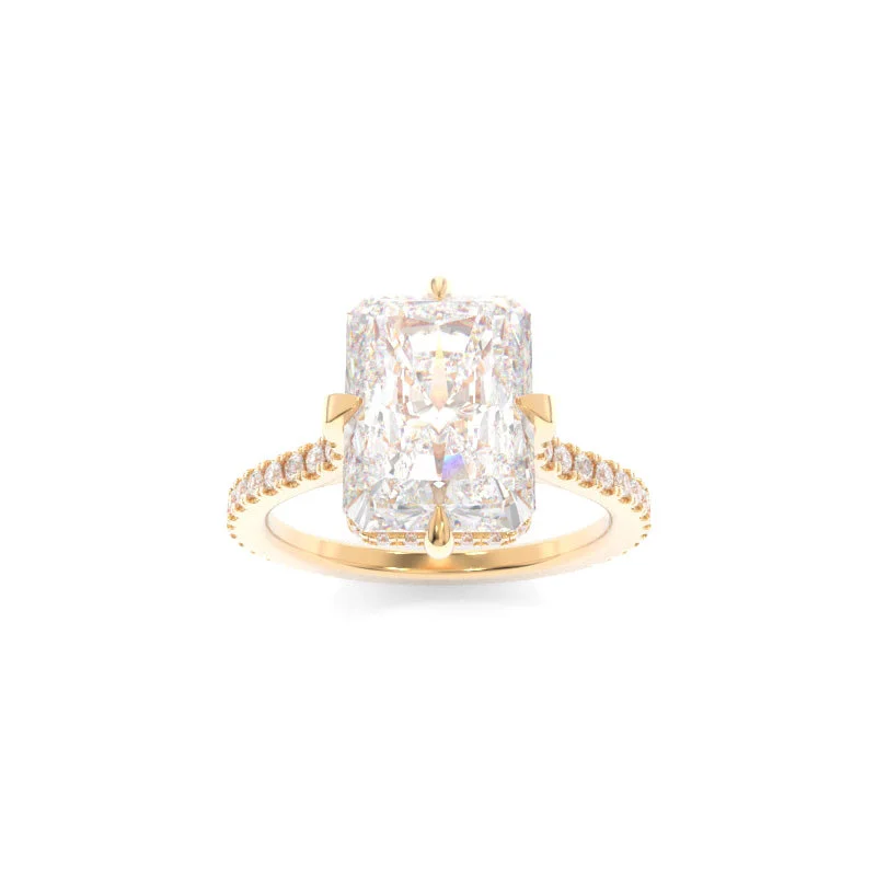 platinum solitaire engagement rings -Nora Ring Radiant