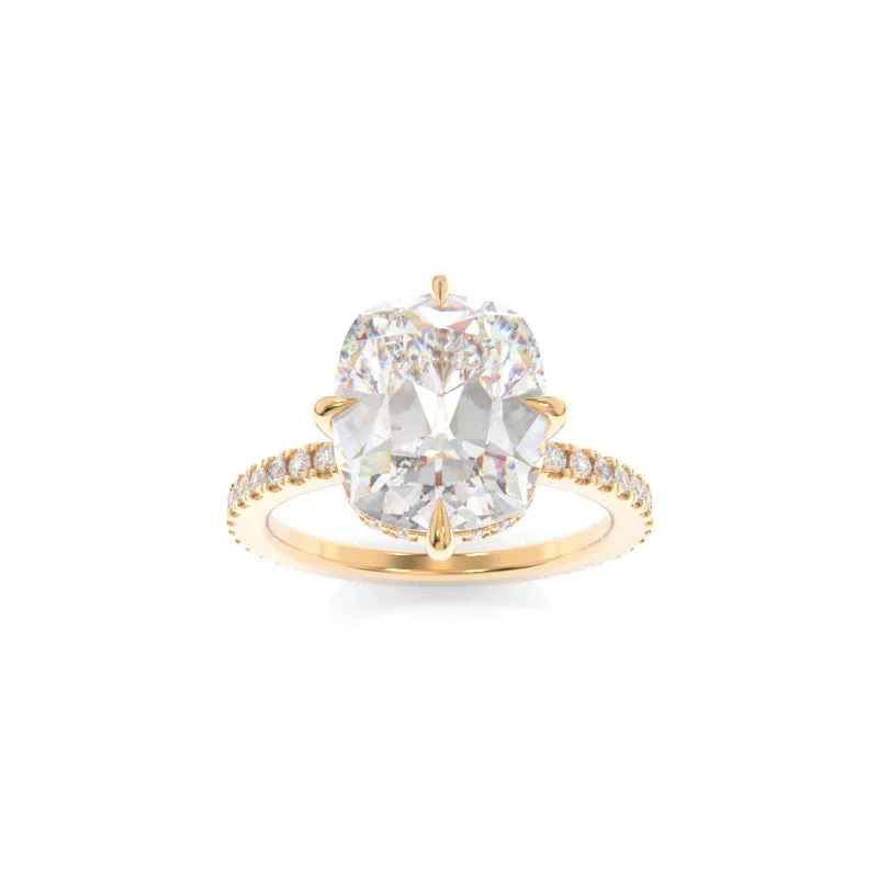 ruby and diamond engagement rings -Chandler Ring Old Mine Cushion